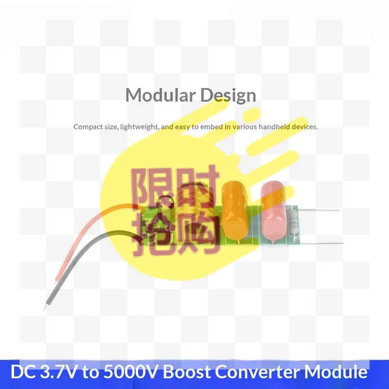 【CMO】DC 3.7V To 5000V High Voltage Boost Module Arc Pulse Step Up Board Low Heat Power Supply Module For Electronic DIY Project