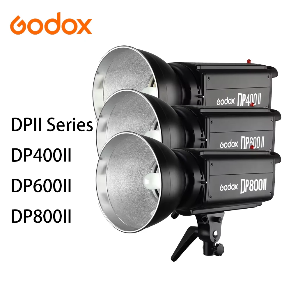 

DP400II DP600II DP800II 400W 600W 800W Studio Strobes Stable Output 9-Step Power Adjustment Overheat Protection