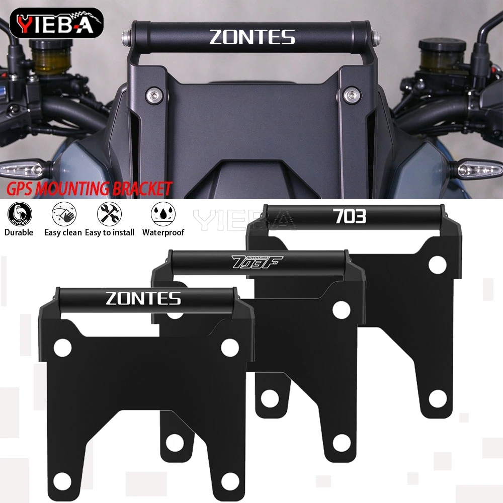 For ZONTES 703F 703RR 703T 2025 2026 2027 Motorcycle Accessories Navigation Bracket GPS Mobile Phone Stand Anti Shake Brackets