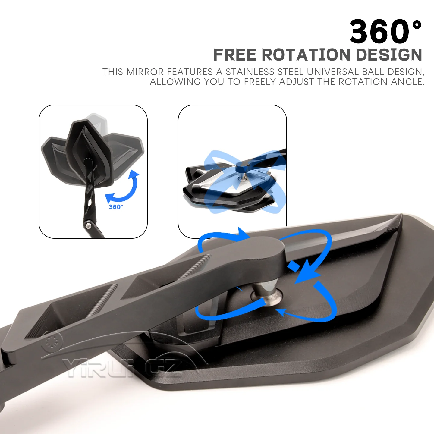 New CNC Aluminum Foldable Rearview Mirror Adjustable Side Mirror FOR DUCATI Desert X Multistrada 1260 NEW Motorcycle Accessories