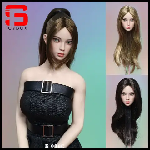 JKTOYS K-006 1/6 Skala Beauty Yumi Rörliga Ögon Huvudskulptur Snidningsmodell Passar 12 10 best sales 1 6 kvinnligt huvudskulptur - №2