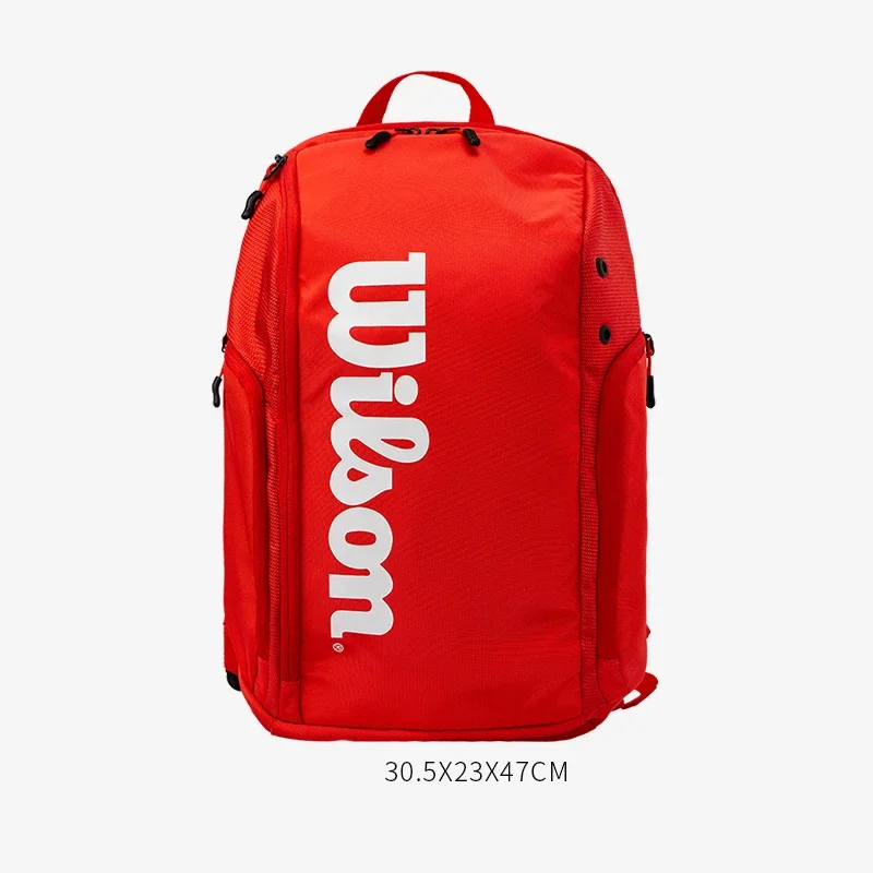 Wilson Super Tour Tennis Rucksack rote Isolation tasche minimalist isches Design Schläger Sport zweifarbige Tennis tasche max halten 2 Schläger