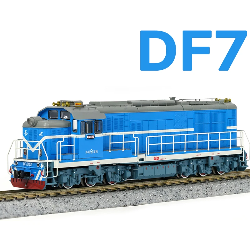 

N-type 1/160 Scale Model Train DF7 Dongfeng 7 Diesel Locomotive Shunting Engine Blue Toy Train Boys Gift