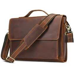 Men's leather shoulder bag casual cross body bag iPad top layer real cowhide men's bag waterproof sling bag message bag fashion