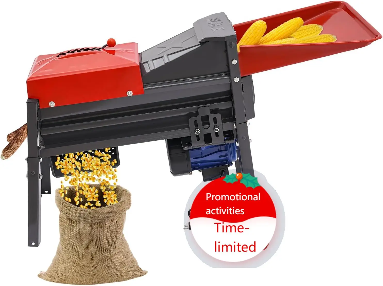 

Electric Corn Thresher 048KW High Efficiency Bladeless Corn Sheller Dry Corns 22003300LBH 13 Adjustable Gears Wheels Farm Home U