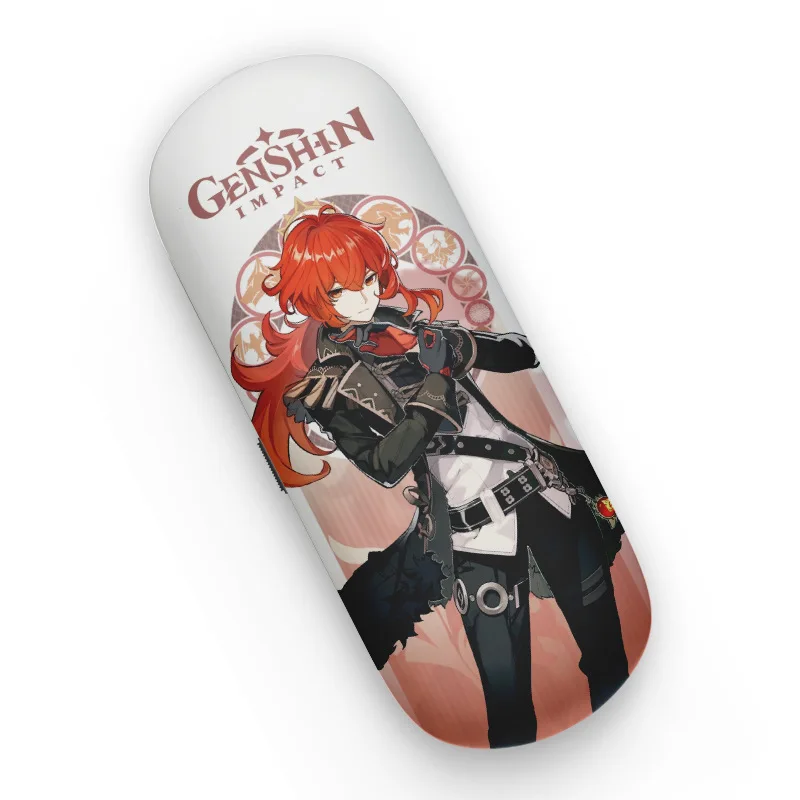 Genshin Impact Anime Cosplay Glasses Case Baal Xiao Zhongli HuTao Ganyu Klee Eula Venti Tartaglia Shenhe Fans Collection Gifts