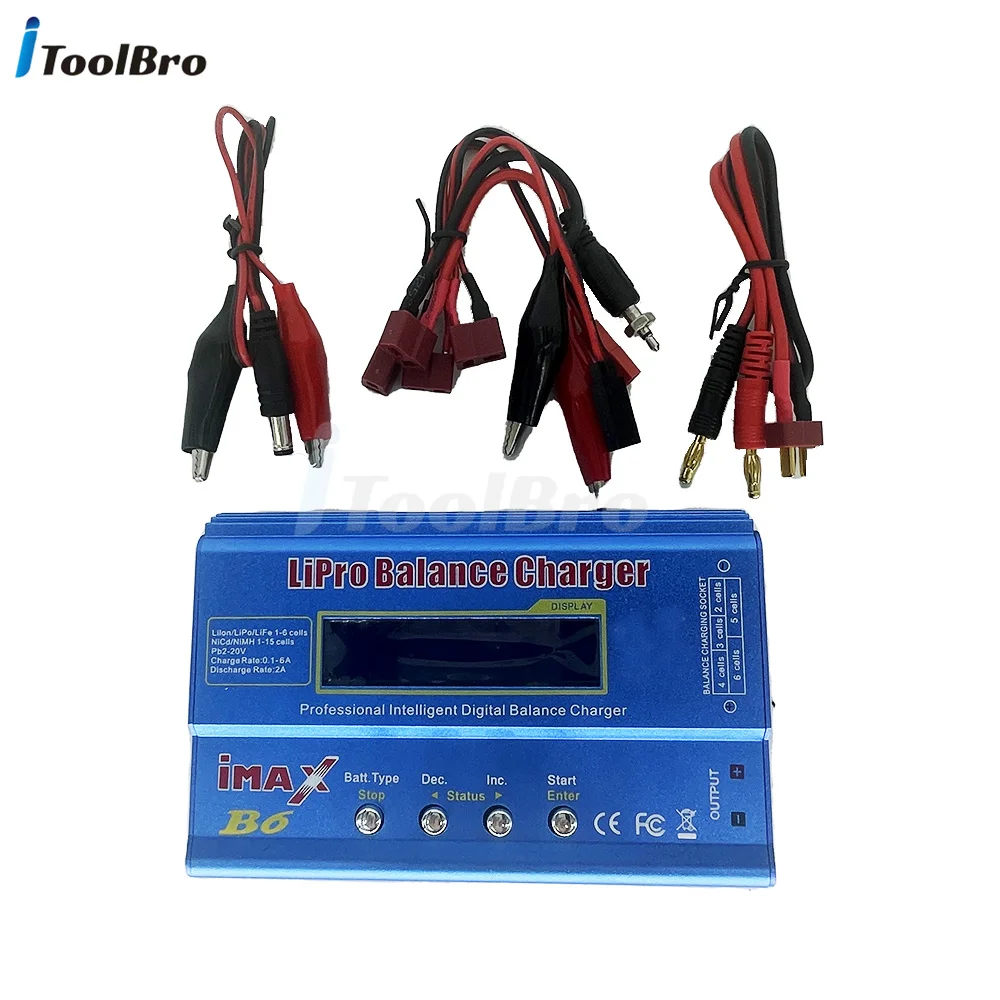 x B6  80W B6AC Li-ion Battery Charger  Battery Power Bank Balancer Charge Discharger LCD Digital Display ﻿