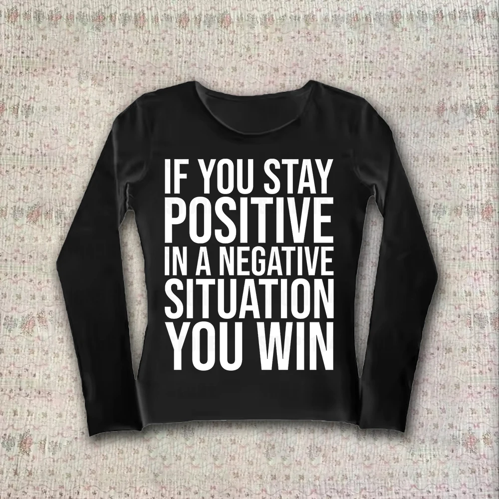 

Vintage Harajuku Gothic Hip Hop Emo Girl Casual Long Sleeve Tee Sexy Slim Chic Print Crop Top Grunge Punk Women's Y2K Streetwear