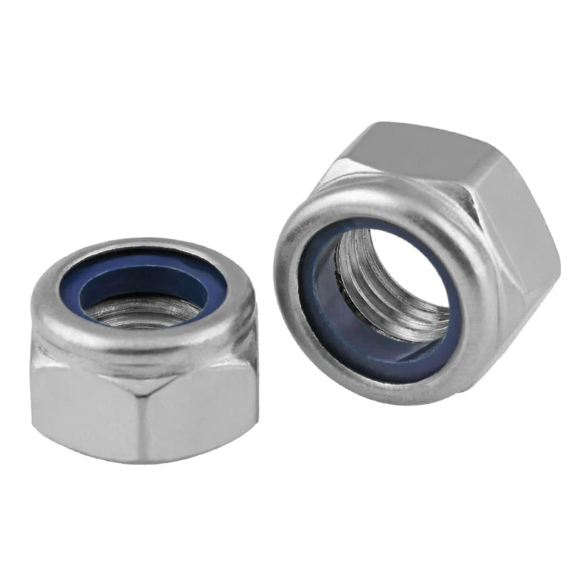 Din985 304 stainless steel locknut / antiskid / self-locking nut / locking nut Ni cap m2-m20 5PCS