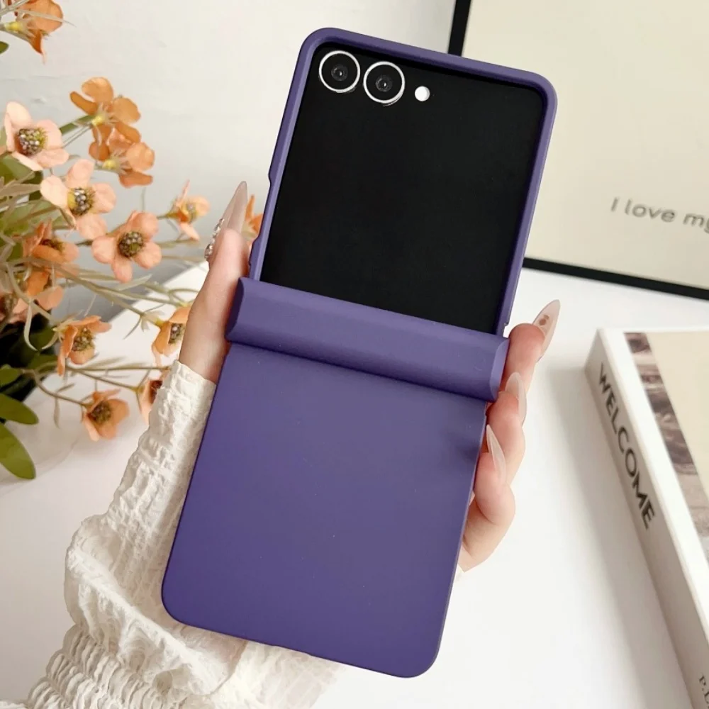 Modische Dopamin-Bonbonfarben Scharnier-Handyhülle für Samsung Galaxy Z Flip 8 7 6 5 Flip 4 3 5G Matte Schutz-Hartplastik-Hülle – Detail 12
