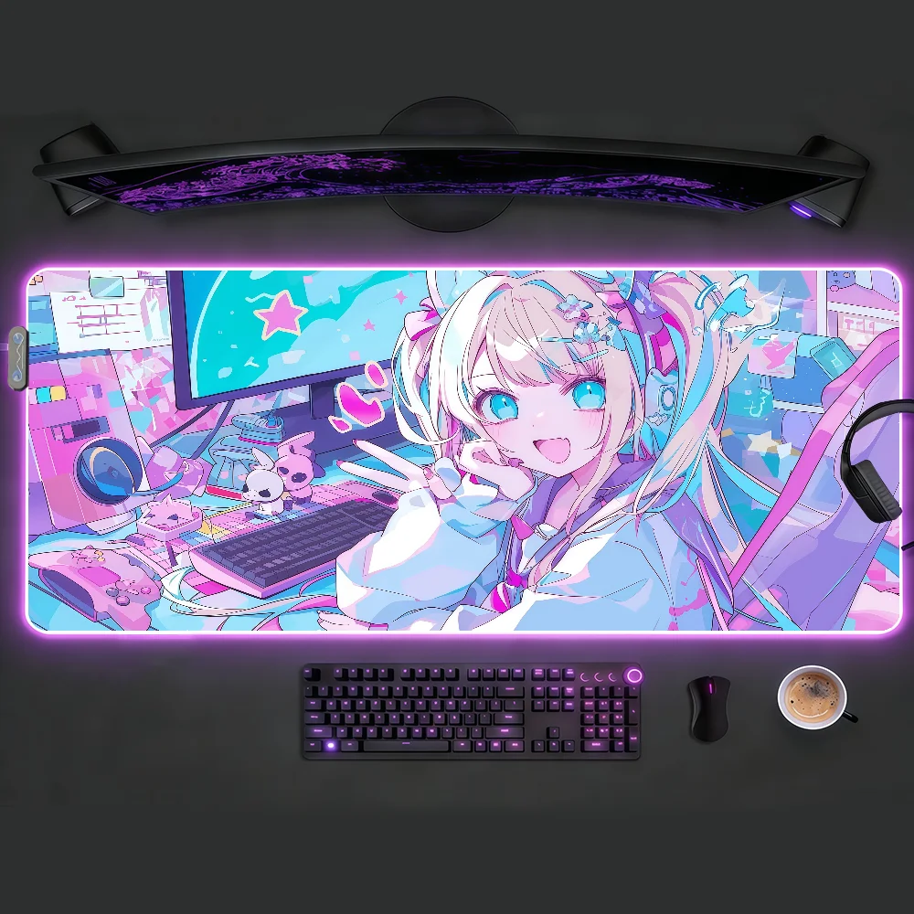 

Cult Style Needy Streamer Overload Mouse Pad RGB Led Gaming Bedroom Office Desk Non-Slip Mat Waterproof Large