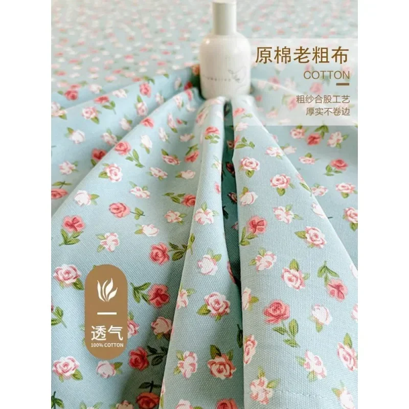 Pure cotton old coarse cloth bed sheet single piece cotton floral quilt single dormitory bed hat cotton and linen kang single