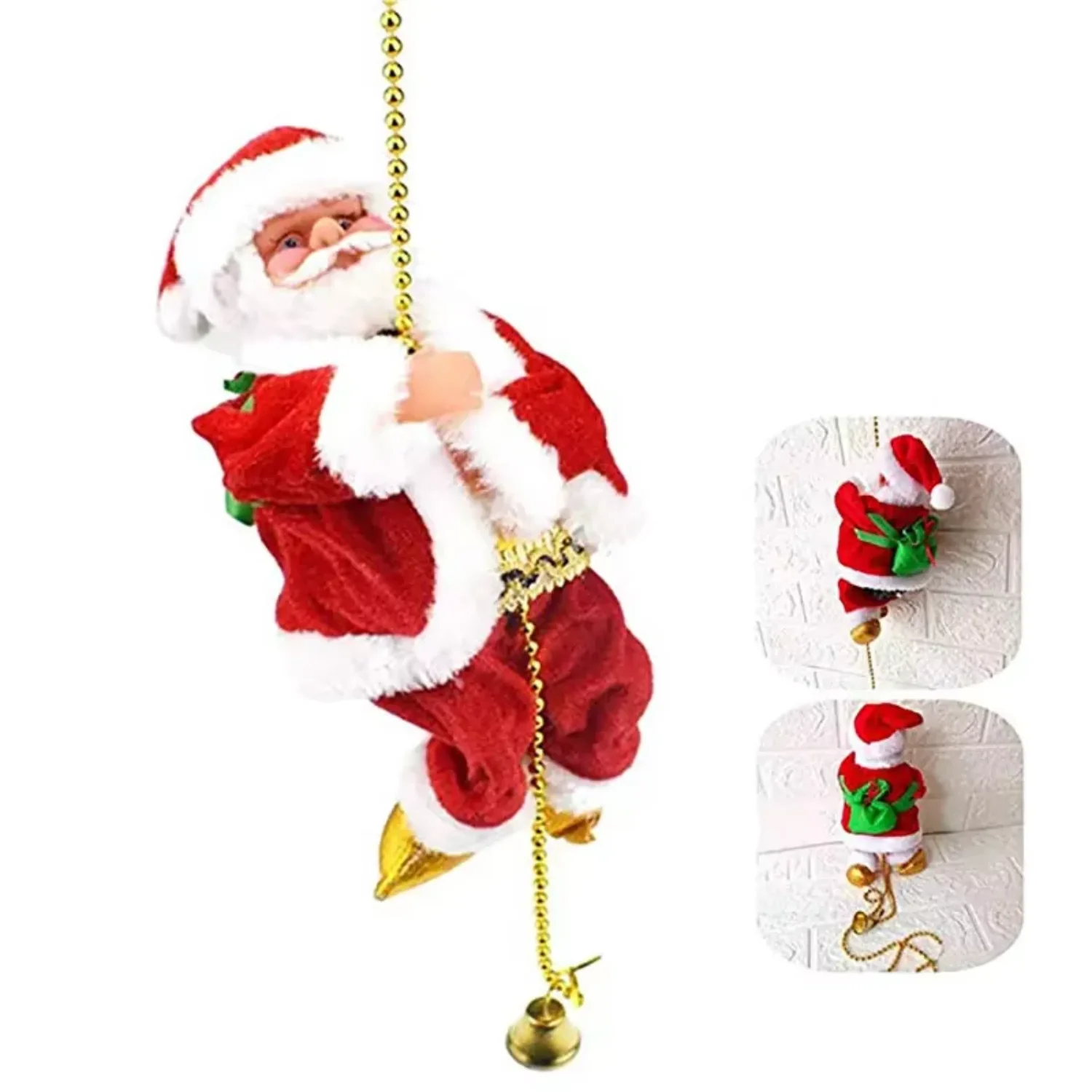 

Christmas Gift Santa Claus Climbing Rope Toy Safe and Durable Battery Operated