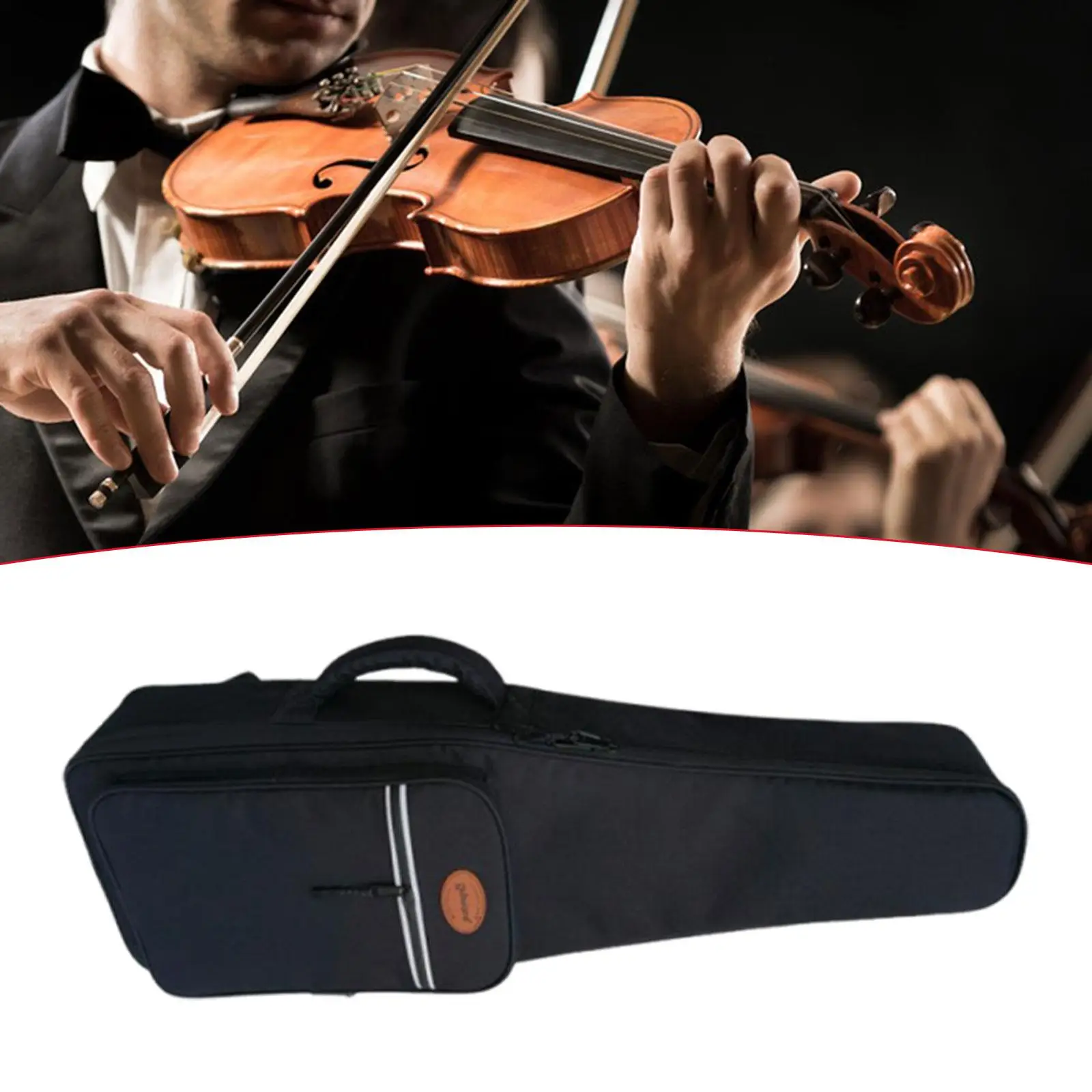 

Violin Case Lightweight Storage Musical Instrument Accessories Black for 4/4