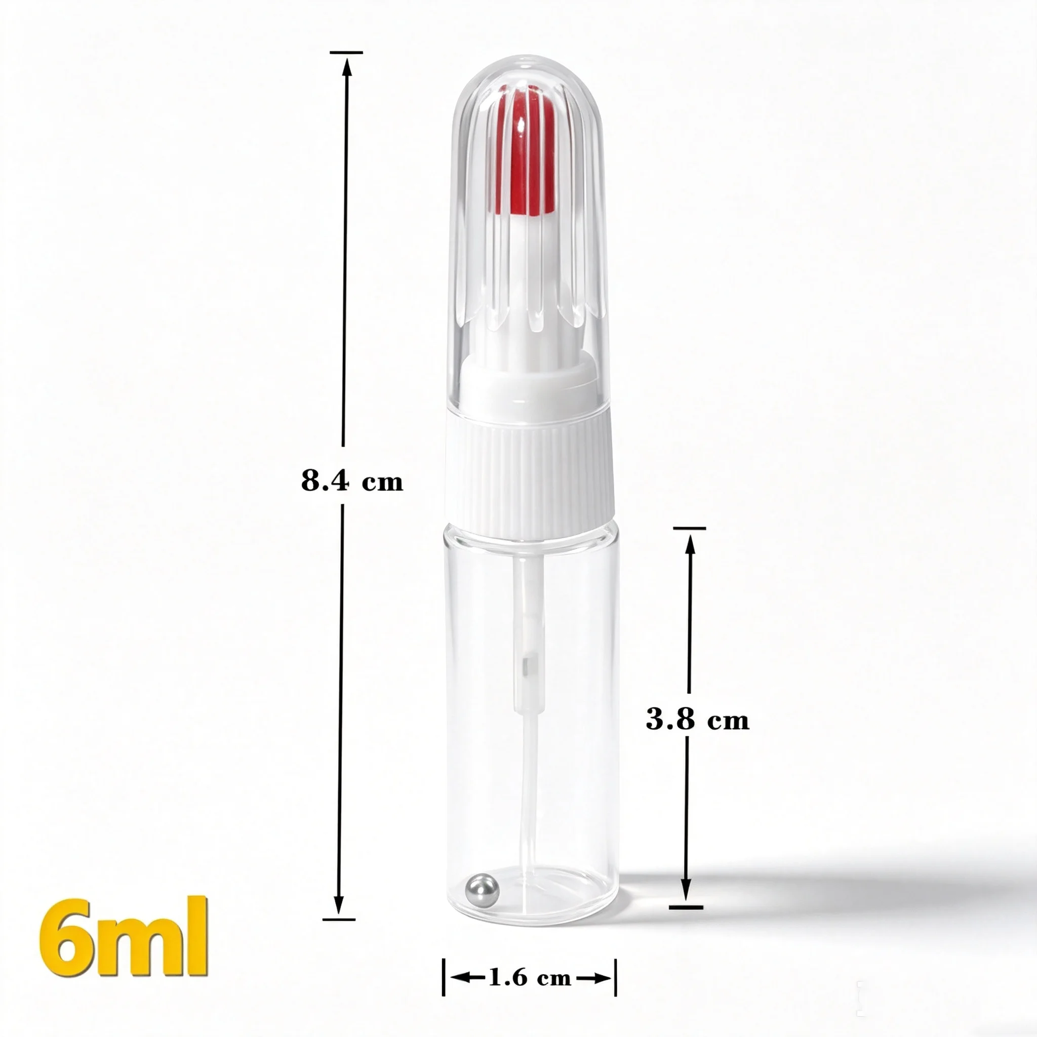 6ml 100pcs/lot (Without Printing) Kimcci Dotted Pen+Drawing Pen Nail Art Tools 2 IN 1 Needle Brush Dual-use Empty Bottle