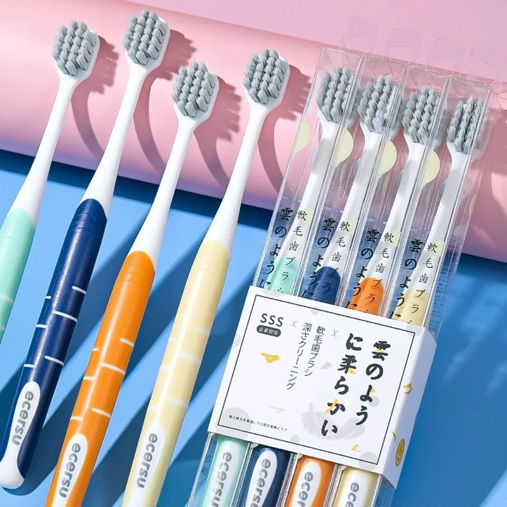 Durable Soft Bristles Toothbrush Set Compact Head Comfort Oral cleaning brush Oral Health Care PP Handle Dental Tooth Brush