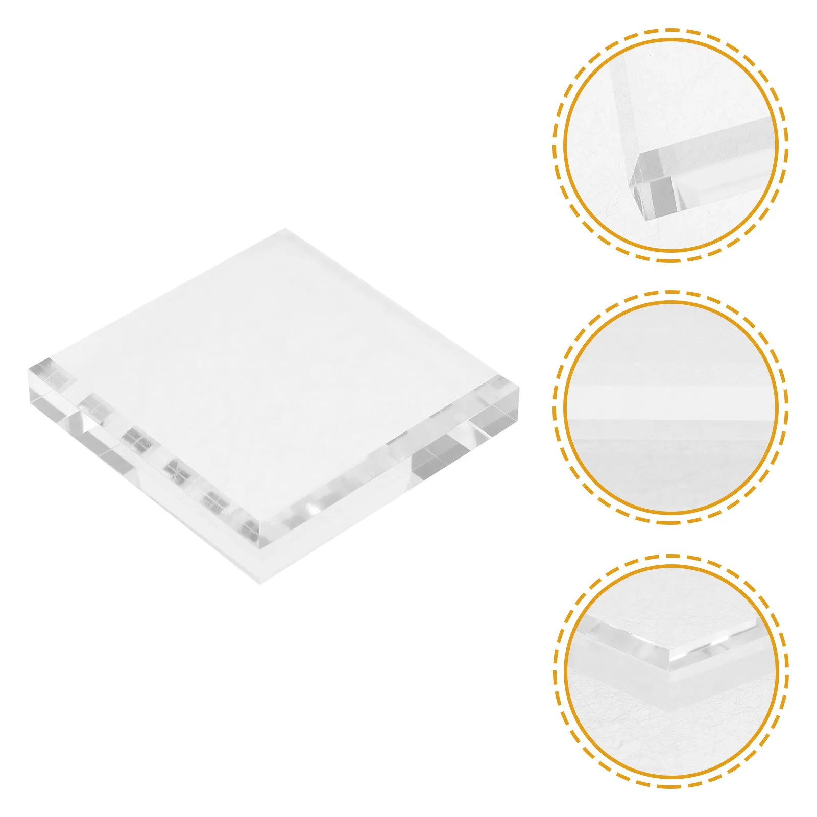 

2Pcs Clear Acrylic Blocks for Display Cosmetics and Jewelry Holder High Transparency Sturdy Base Home Decor Jewelry Holder