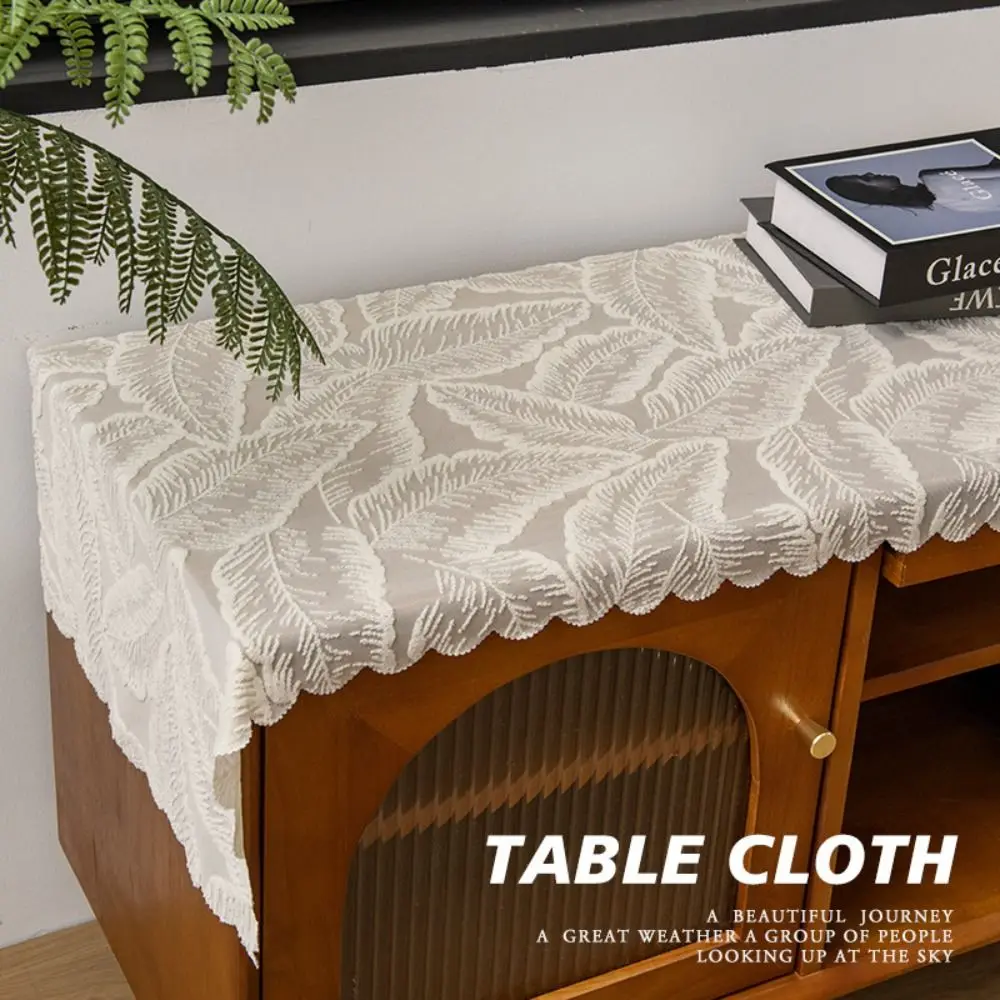 French Style Lace Tablecloth Dustproof Soft Embroidered Tablecloth Photo Props Openwork Design Square Tablecloth Wedding Party