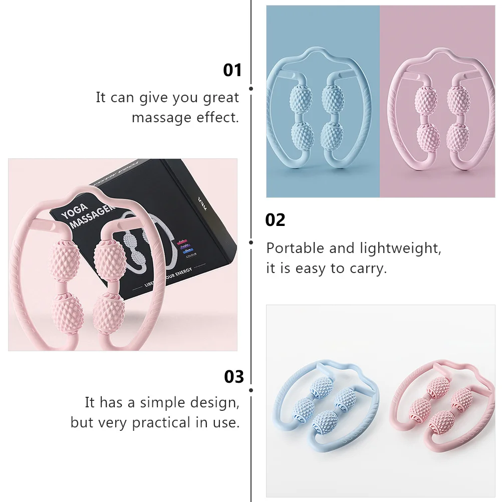 

1Pcs Leg Massager Yoga Four Wheel Massaging Supplies Gentle Comfortable Relax Muscles After Exercise Perfect for Arms Legs