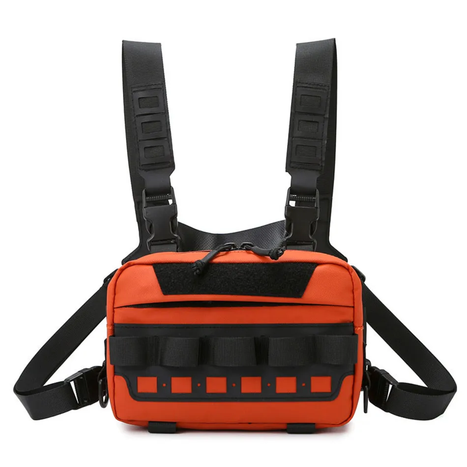Outdoor Fishing Bag Vest Backpack EDC Backpack Men's Waterproof Molle Chest Waist Shoulder Bags Tactical Backpack Fanny Pack