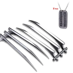 MINISO Adult X-Men Wolverine Military Card Necklace Wolf Claws Superhero Wolverine Accessory Halloween Party Cosplay Props