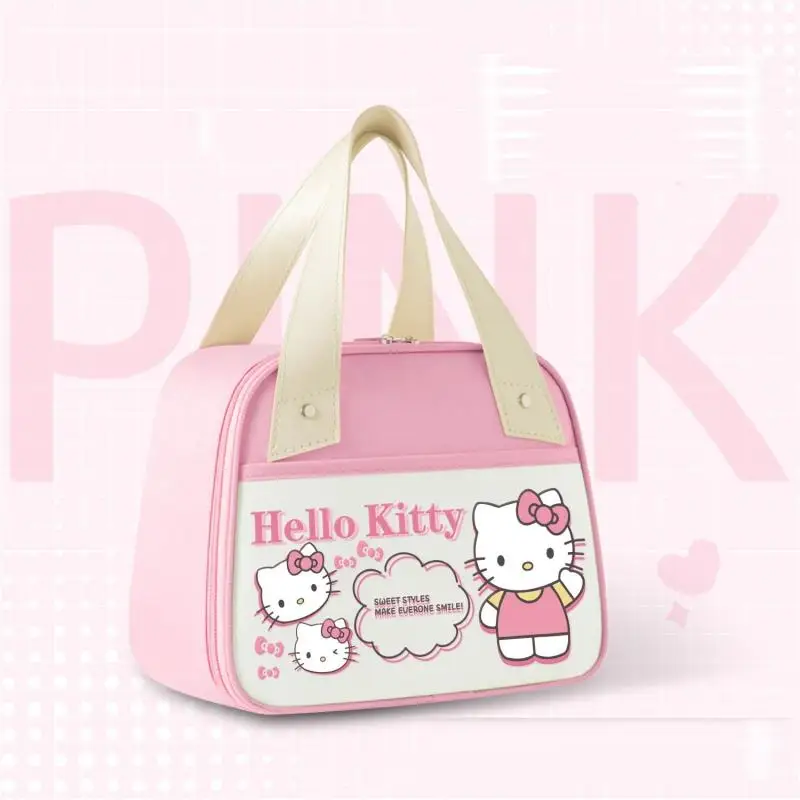 

Sanrio Office Worker Bento термосумка Hello Kitty студенческая мультяшная кавайная водонепроницаемая сумка-бокс для обеда Kuromi портативная утолщенная