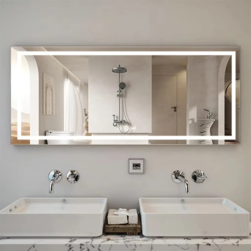 Bathroom Mirror Modern Light Emitting Diode Mirror Bathroom Mirror Touch Screen