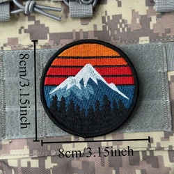 Parche táctico bordado con velcro para mochila de camping