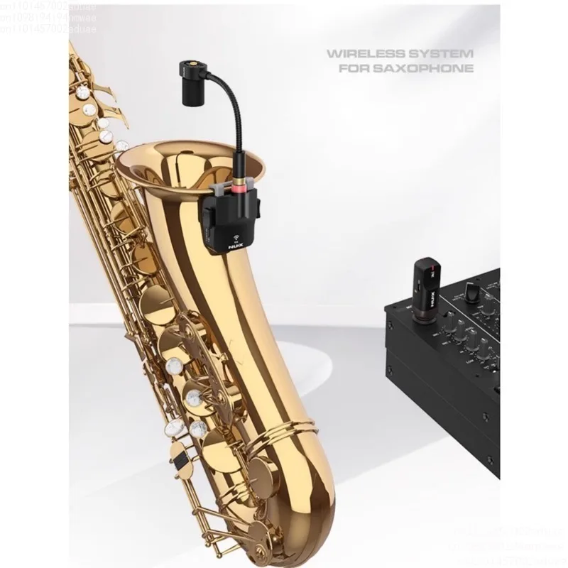 Wireless Saxophone System 2.4GHz - 20M Operation Range 24-Bit High-Resolution Audio with Charging Case