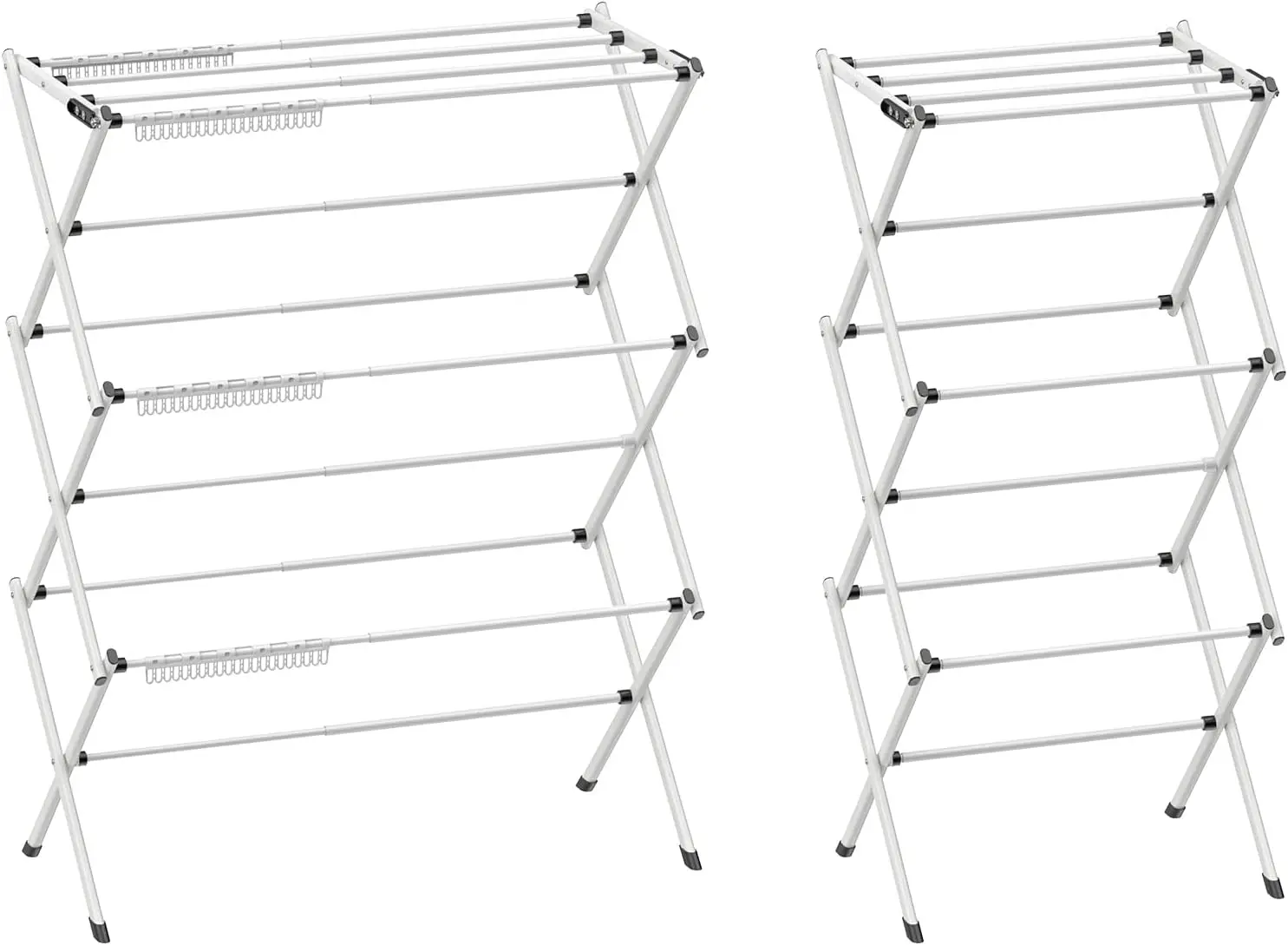 

Extra Capacity Garment Clothes Drying Rack Adjustable-Height 120 Pieces of Clothes Stainless Steel 4 Caster Wheels