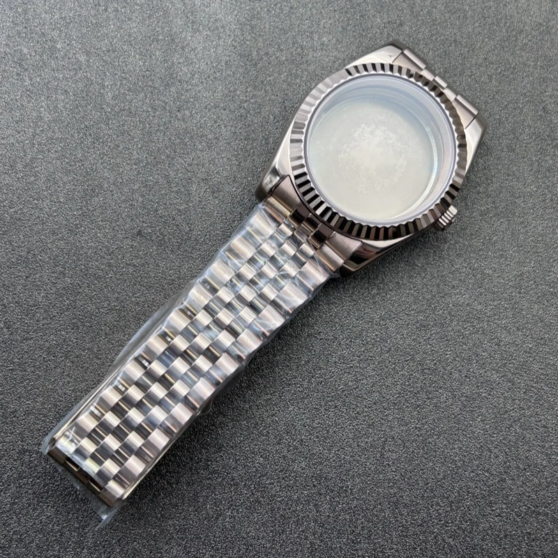 For Dogtooth Ring Log Case 36/39MM Case Three Five-Bead Rose Gold Strap Suitable for NH35/NH36 Movement