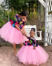 Baby Pink Mother And Daughter Matching  Skirts For Photo Shoot   A Line TUTU Puffy Mommy and Me Outfits Party Birthday Skirt