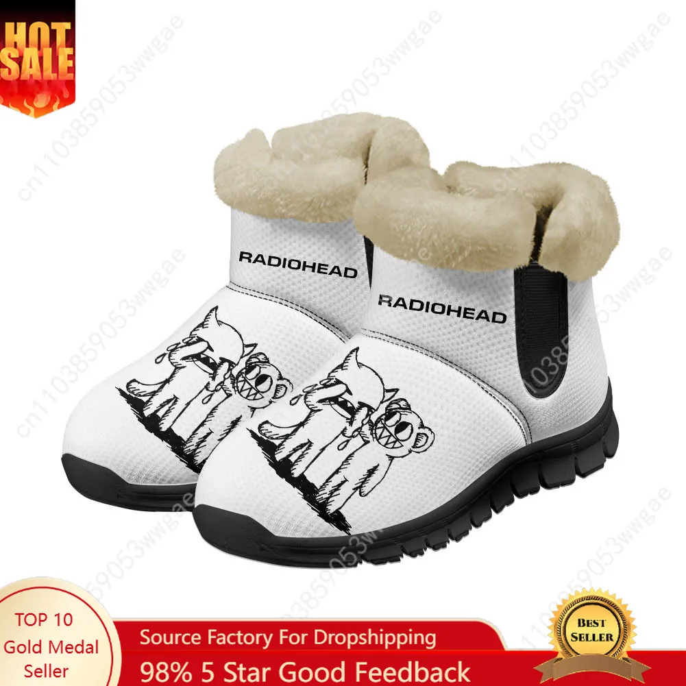 

Radiohead Rock Band Snow Boots Warm Boot Men Women Shoe High Quality Lightweight Couple Sneakers Customized Sports Shoes Black