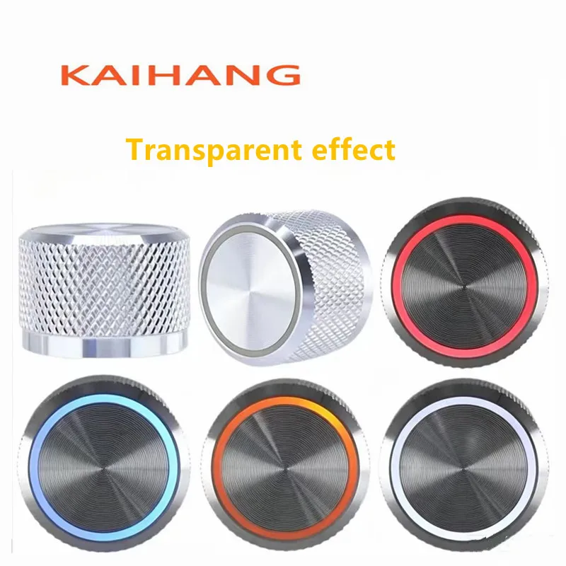 1PCS 22x15mm Aluminum Light Transmission Knob 6mm D Shaft Potentiometer Encoder Knob Cap For Car Navigation Mechanical Keyboard