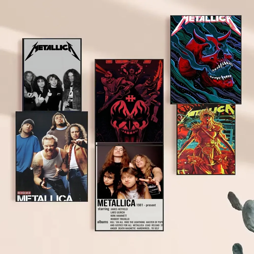 1pc Hot Classic Rock Band Metal Rock Band M-Metallica Poster HD Posters Home Room Bar Cafe Decor Art Wall Painting Picture