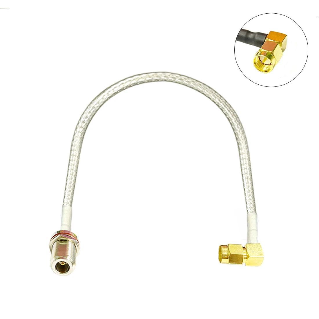 

SMA Male Right Angle to N Type Female Bulkhead Nut Semi-Flexible Cable Adapter RG405.086" 20cm 8"/50cm/100cm