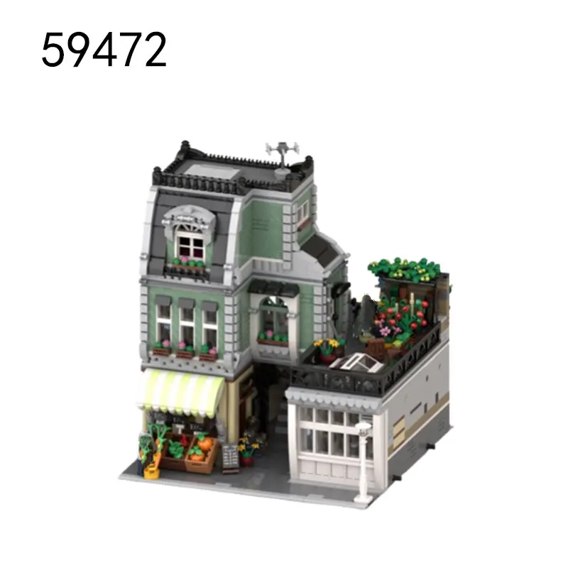 MOC-107637 وحدات بار 130576 قلعة تجميع الجسيمات الصغيرة بنة مشهد الشارع لعبة مجسمة معمارية هدية مجموعة (في St #4