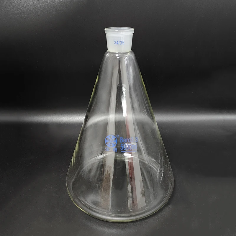 

FAPE Conical flask with standard ground-in mouth,Capacity 5000ml,joint 34/35,Heavy wall Erlenmeyer flask without tick mark