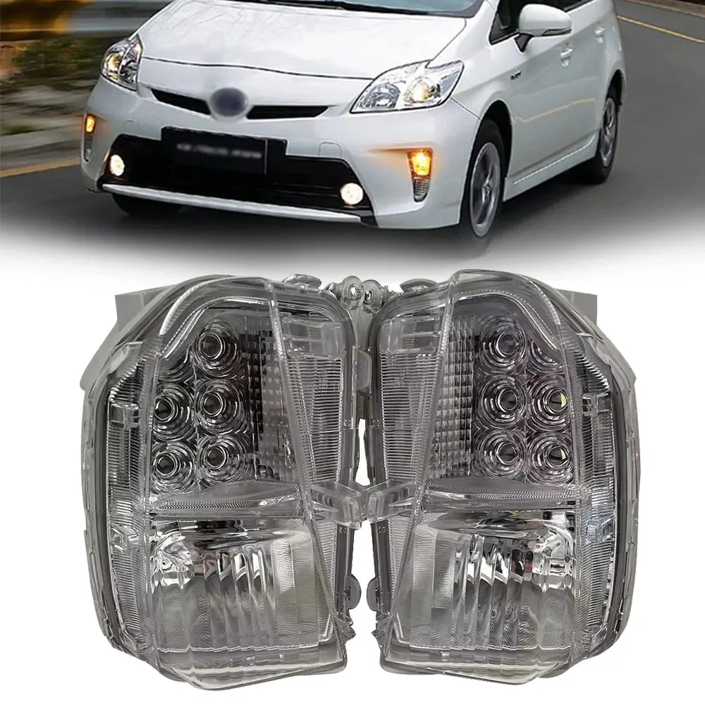 Car Front Bumper Turn Signal Fog Light LED for Toyota Prius 30 Greek Retrofit Daytime Running Lamp