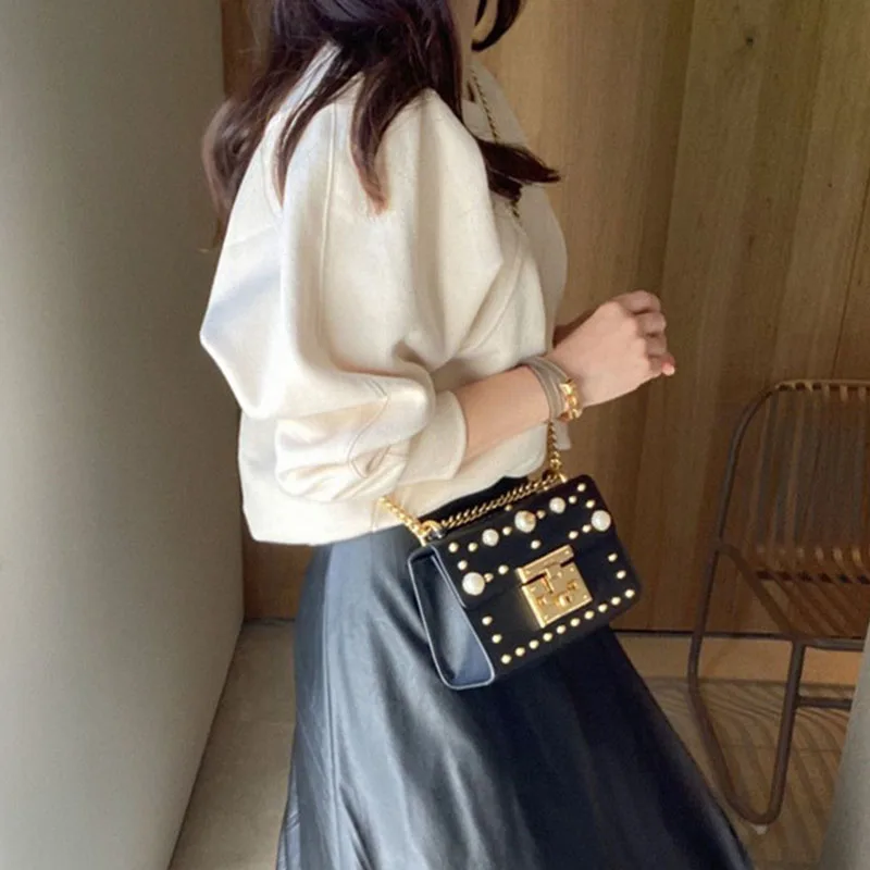 Felpa allentata moda coreana donna autunno inverno casual felpe a maniche lunghe donna pullover tinta unita top con o-collo tutto-fiammifero