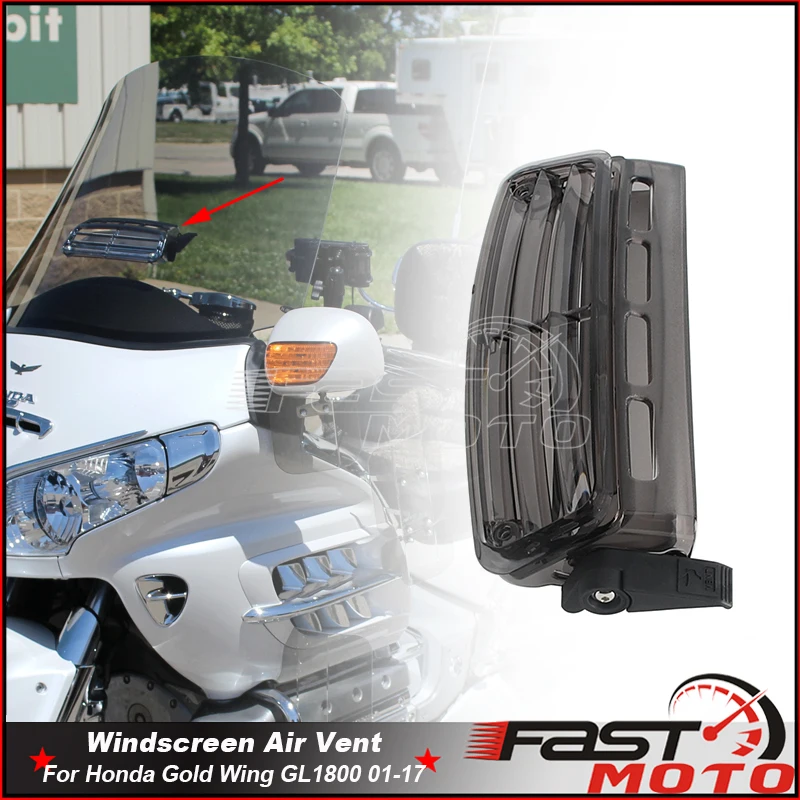 

For Honda Goldwing GL1800 F6B Motorcycle Windshield Air Flow Vent GL 1800 Gold Wing 2001-2017 Front Fairing Deflector Air Vented