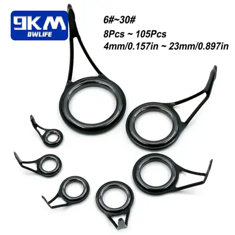8~105 st. spinnfiskespöguide teleskopisk spöreparationssats rostfritt stål keramikring fiskespöbyggnadsreservset 10 best sales spinnset - №4