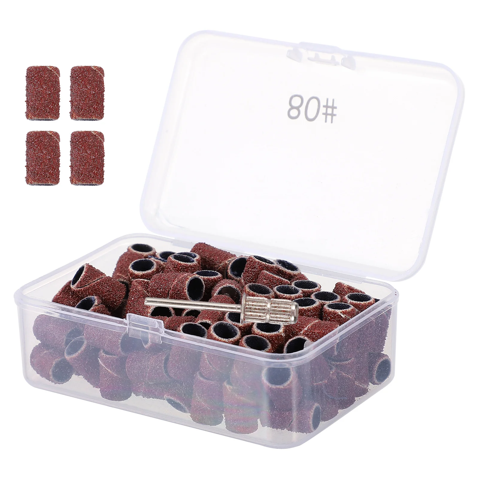 

100Pcs High-Strength Wear-Resistant Nail Sander Sanding Bits for Polishing Removing Grease Sanding Bands Nail Sander