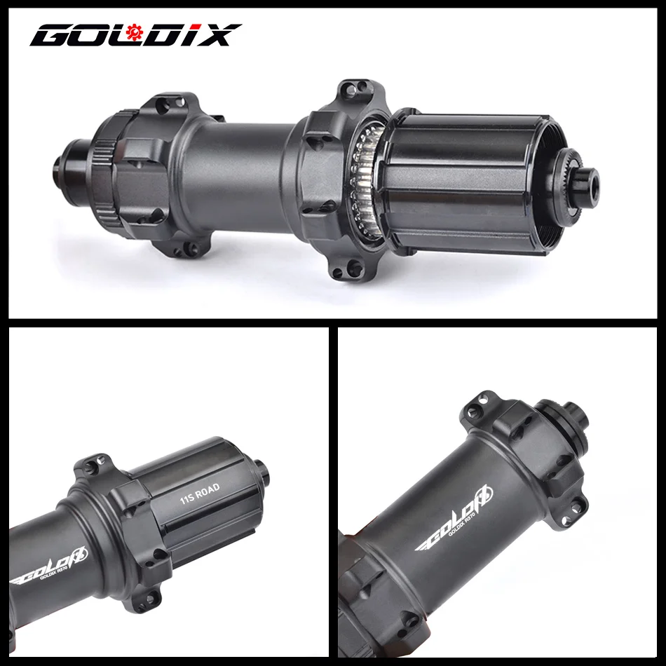 GOLDIX 370 Disc Brake Road Bike Hubs Straight Pull Sealed Bearing Super Light The Central 24H 36T for Shimano SRAM HG XDR 12S