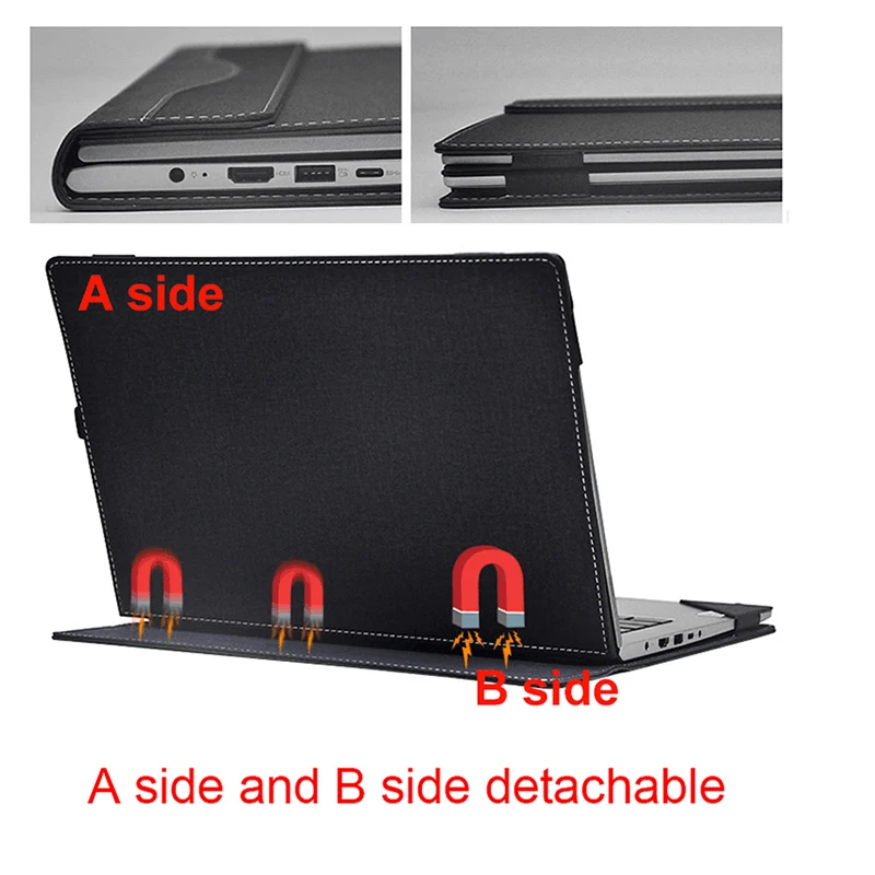 Imagem -02 - Luva Destacável do Portátil para Lenovo Bolsa da Tampa Pele Protetora Presente do Stylus Caderno pc V15 g2 g3 g4 156