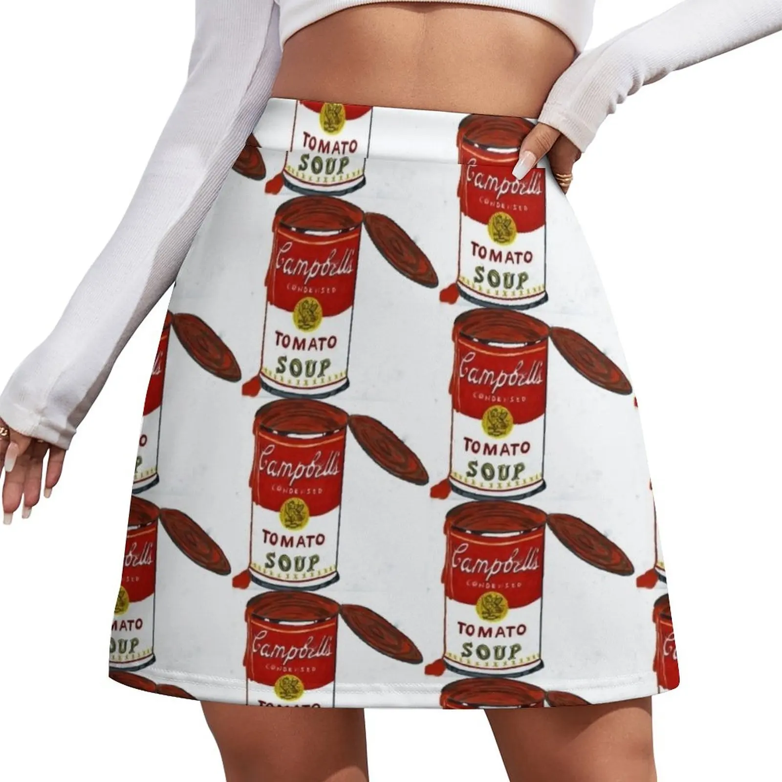 

Campbell's Tomato Soup Opened Mini Skirt cosplay School skirt Short skirt woman korean clothes ladies
