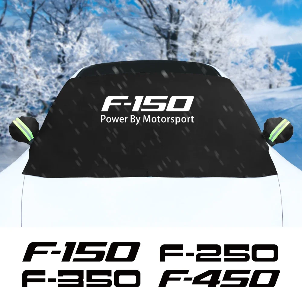 Car Front Windshield Snow Cover Auto Accessories For Ford F350 2003 F150 1994 F250 F450 RC V10 Decals Raptor Emblem 2004 Panel