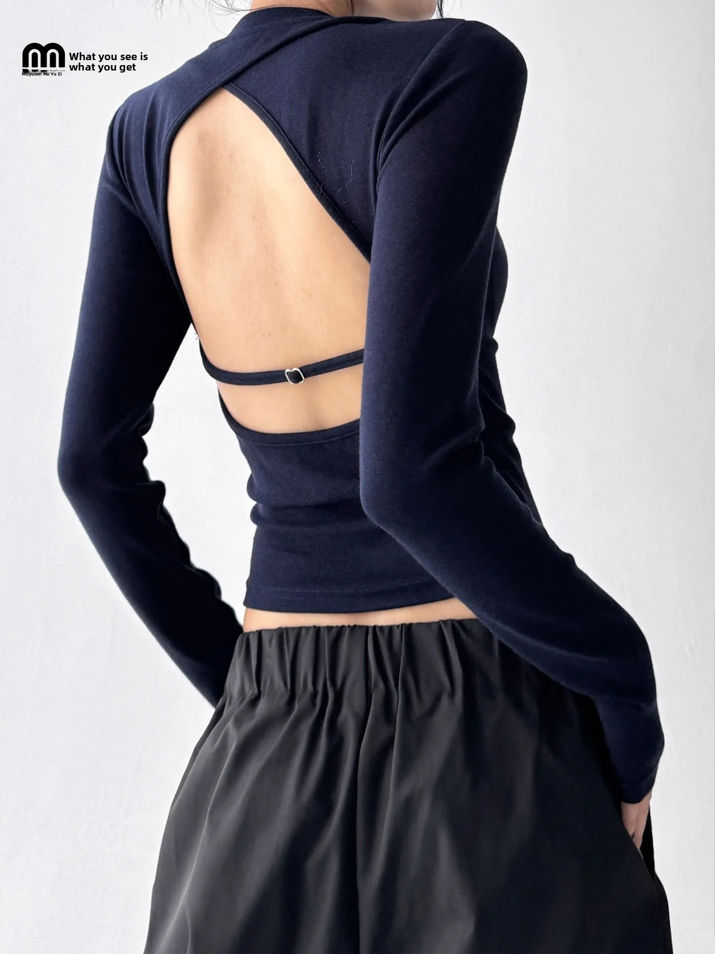 

Женская свободная повседневная универсальная футболка в стиле ретро с длинным светом, весенне-осенняя смесь хлопка и полиэстера