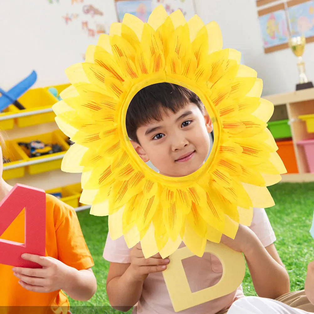 

2Pcs Sunflower Headpiece Cute Sunflower Headgear Hat for Halloween Dance Party Performance Costume Props Flower Hat