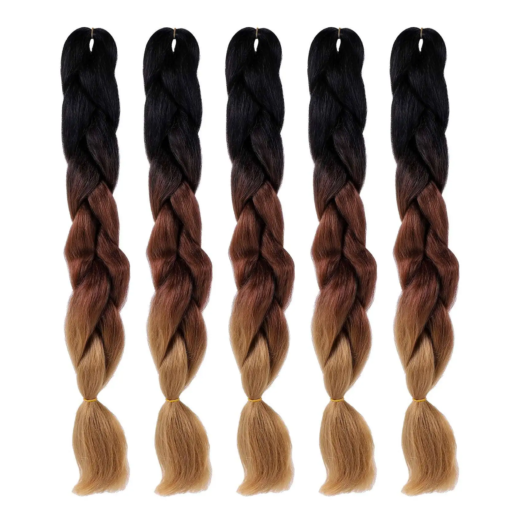 5Pcs Dirty ,Gradation Synthetic Braiding Hair,Lot Hair Extension for Twist Braiding Hair